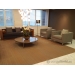 14' x 14' (apx) Earth Tone Striped Reception Carpet Area Rug